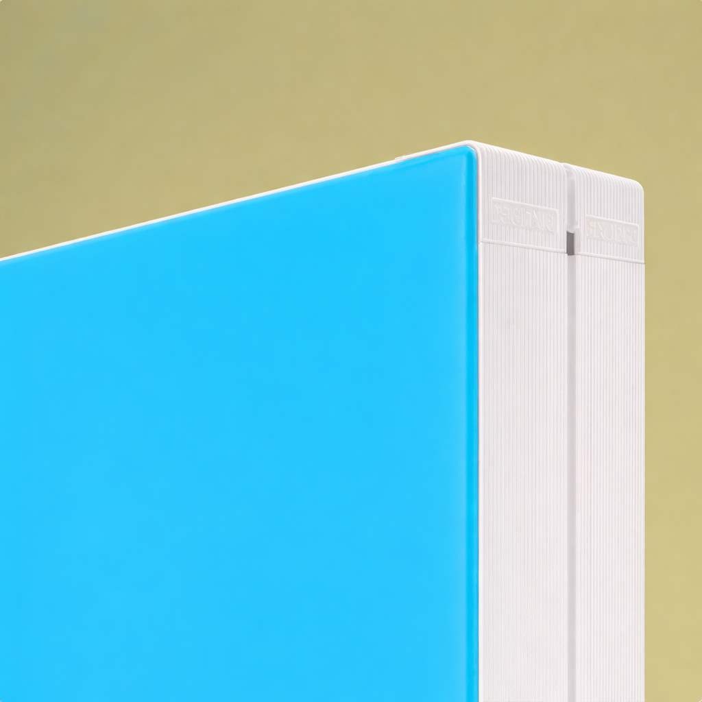 Pixlip GO Ersatzdruck als blaue Textilgrafik in Detailansicht am Pixlip GO Rahmen